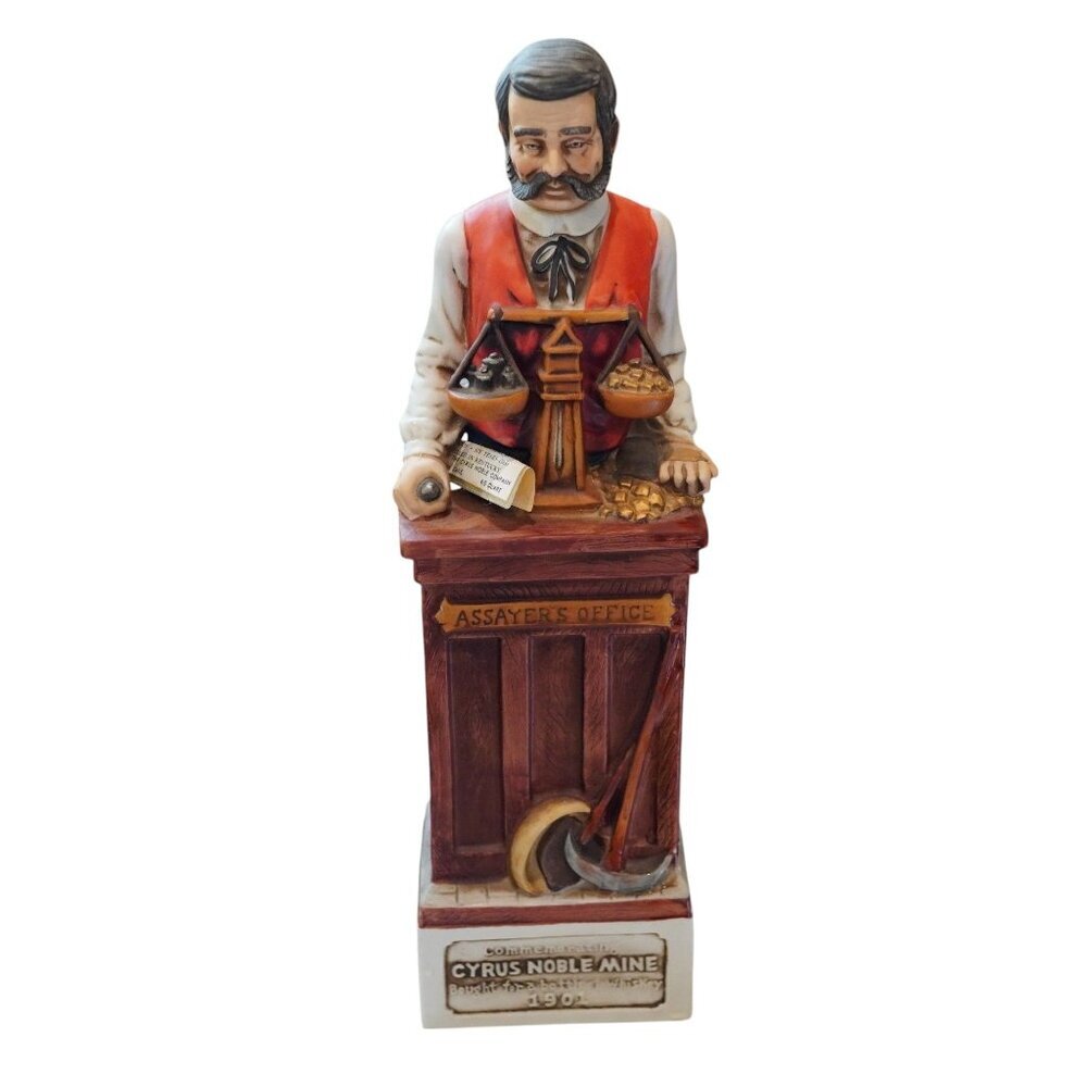 Vintage Cyrus Noble Assayer Decanter‎ Empty 1971 Hand Painted Nevada